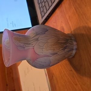 Nouveau Art Glass Company Hand Painted Vase